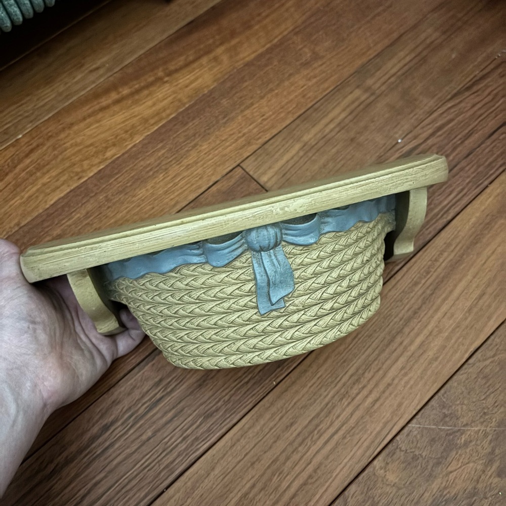 Vintage Burwood plastic sun bonnet wall shelf